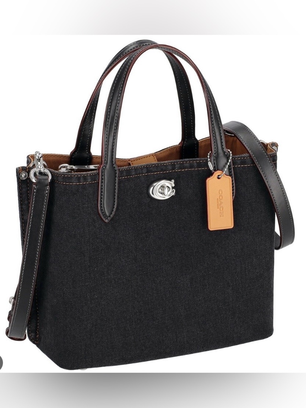 Coach Willow 24 Black Denim